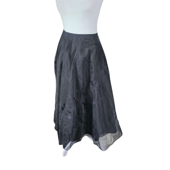 Ellen Tracy Dresses & Skirts - Ellen Tracy Silk Charcoal Maxi Skirt lined.